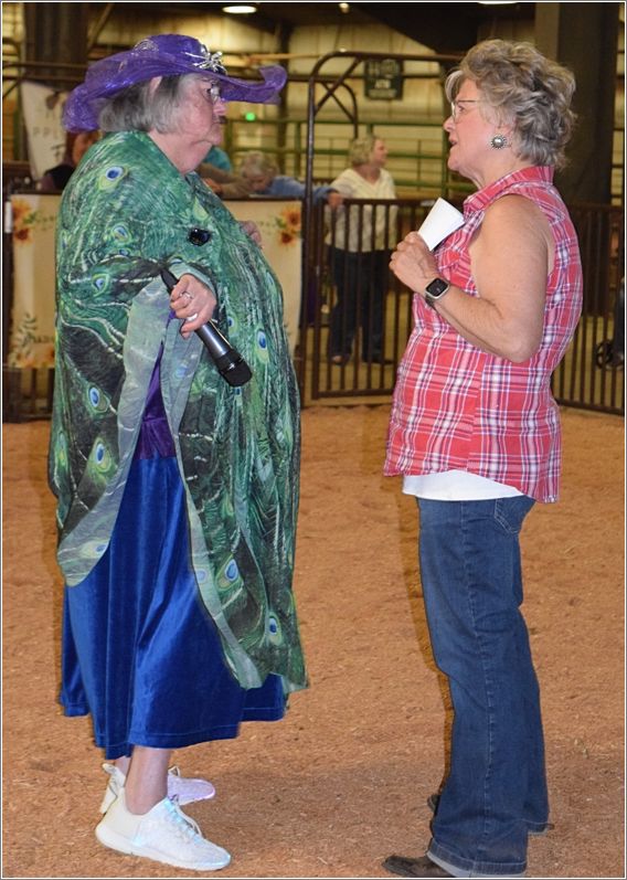 Emcee Trish Andersen and organizer Ann Robinson. Photo: Peggy Lundquist.
